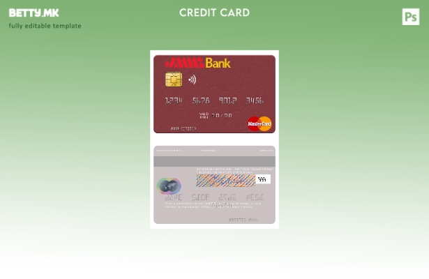 Модерен стил Тунис JMMB банка мастер картички шаблон